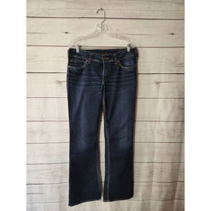 Silver Womens Suki Boot Cut Jeans Blue‎ Pockets Dark Wash Mid Rise Denim 32X34